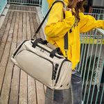 Gym Duffle Bag Water-Resistant Multiple Pockets Adjustable Shoulder Strap