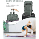 Gym Duffle Bag Water-Resistant Shoe Compartment & Multiple Pockets