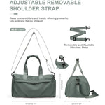 Gym Duffle Bag Water-Resistant Shoe Compartment & Multiple Pockets
