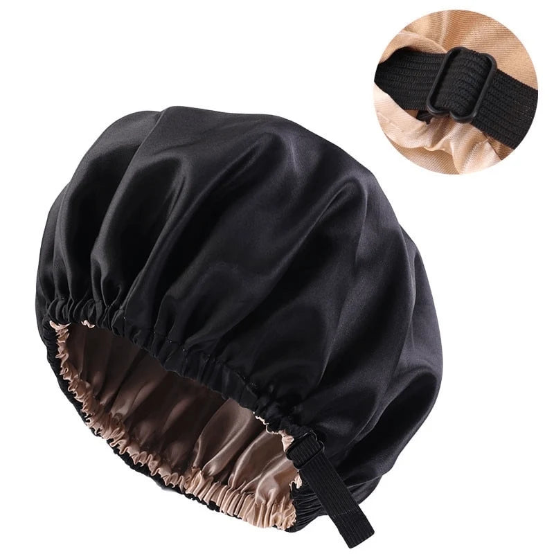 Hair Bonnet Satin Breathable Elastic Fit
