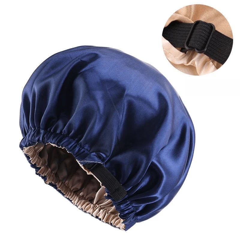 Hair Bonnet Satin Breathable Elastic Fit