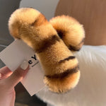 Hair Claw Clip Plush Faux Fur Secure Hold