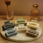 Hair Claw Clips Non-Slip Soft-Touch Set of 3