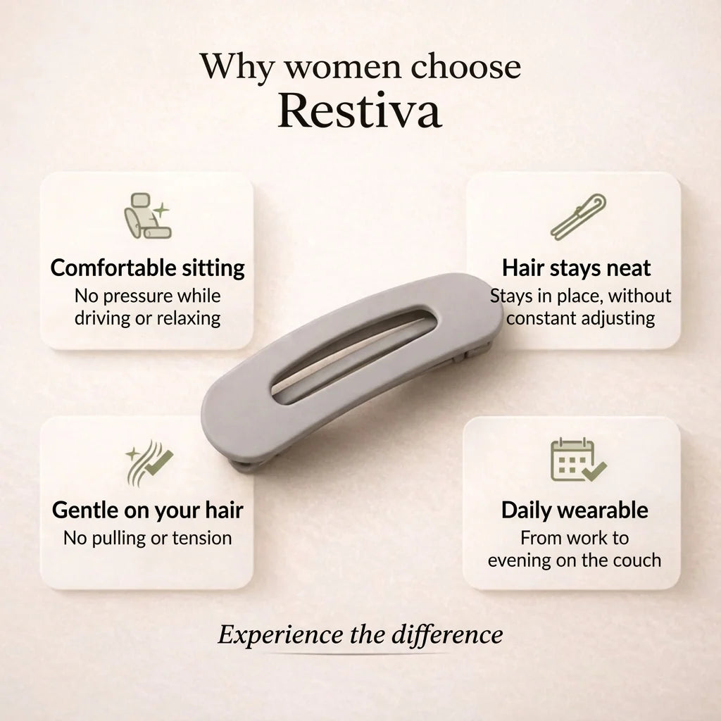 Hair Clip Slim Flat Design Comfortable All-Day Hold