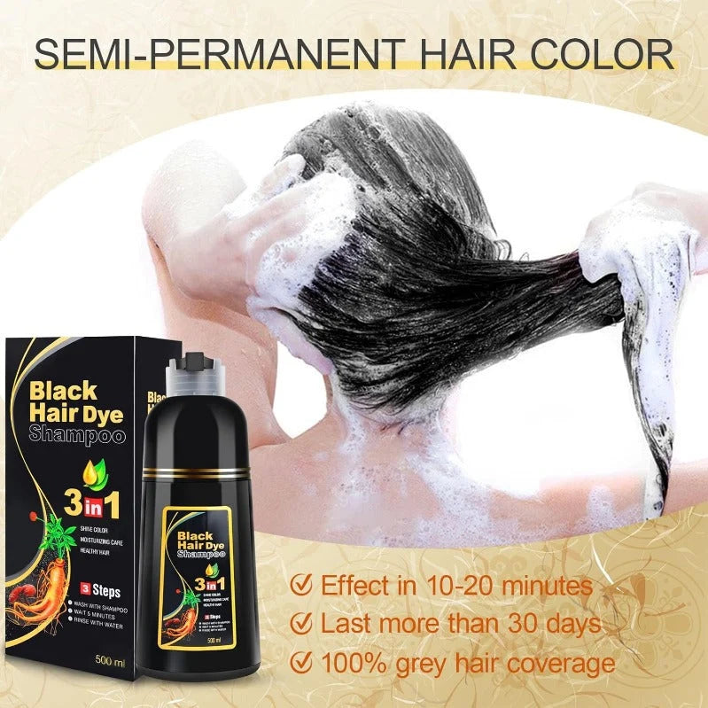 Hair Dye Shampoo Gray Coverage One Wash