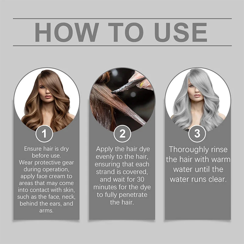 Hair Dye Silver Ammonia-Free Aloe & Plant Extracts