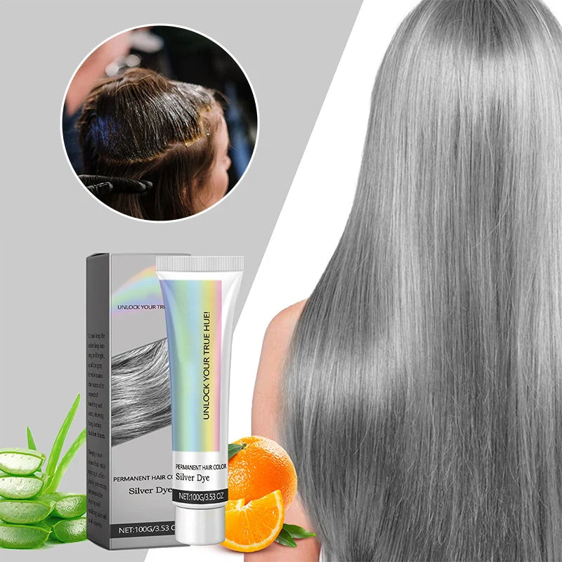 Hair Dye Silver Ammonia-Free Aloe & Plant Extracts
