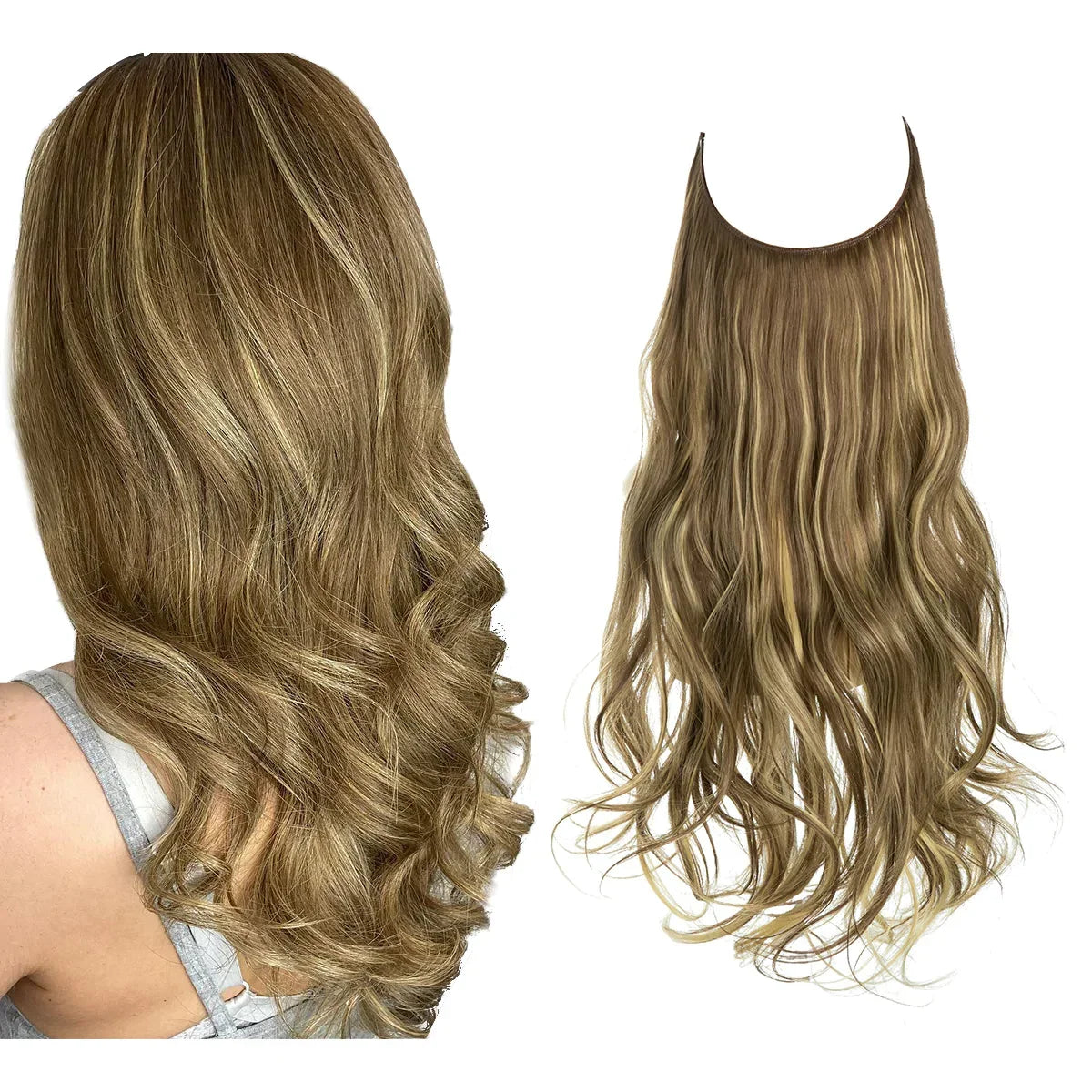 Hair Extensions 100% Human Hair Natural Wave Heat-Stylable