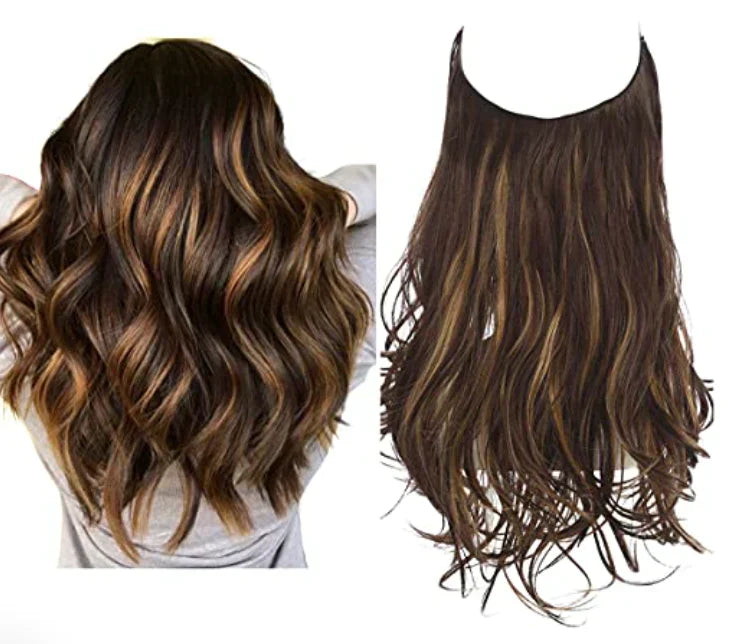 Hair Extensions 100% Human Hair Natural Wave Heat-Stylable