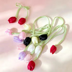Hair Ribbon Floral Adjustable Soft Fabric