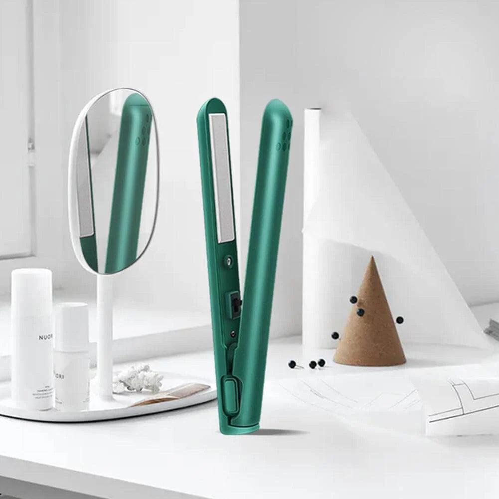 Hair Straightener & Curler Cordless Ceramic Plates 2-in-1
