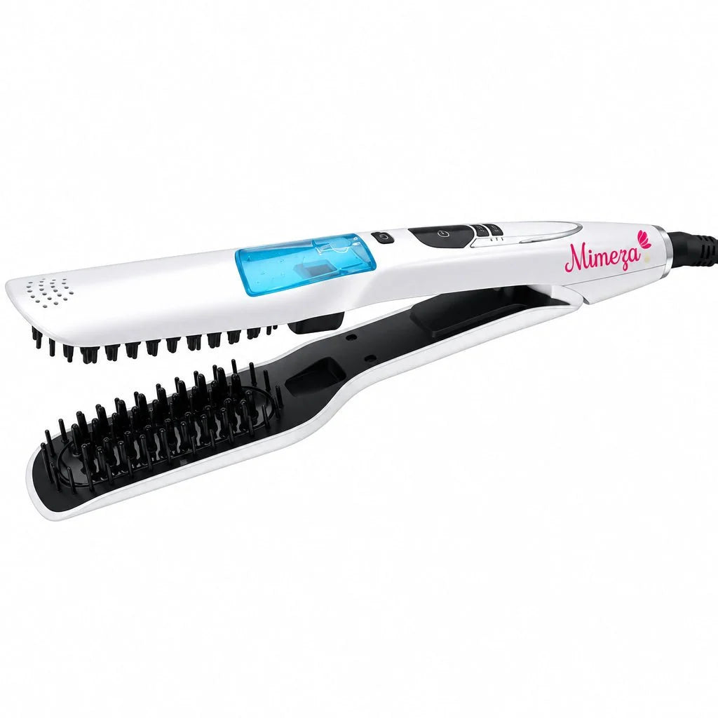 Hair Straightener Steam-Infused Ceramic Plates LCD Display