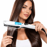 Hair Straightener Steam-Infused Ceramic Plates LCD Display