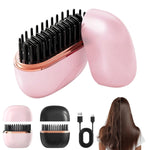 Hair Straightening Comb Cordless Rechargeable Adjustable Temperature
