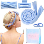 Hair Styling Set Soft Fabric Headbands Clips & Wraps