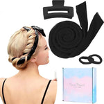 Hair Styling Set Soft Fabric Headbands Clips & Wraps