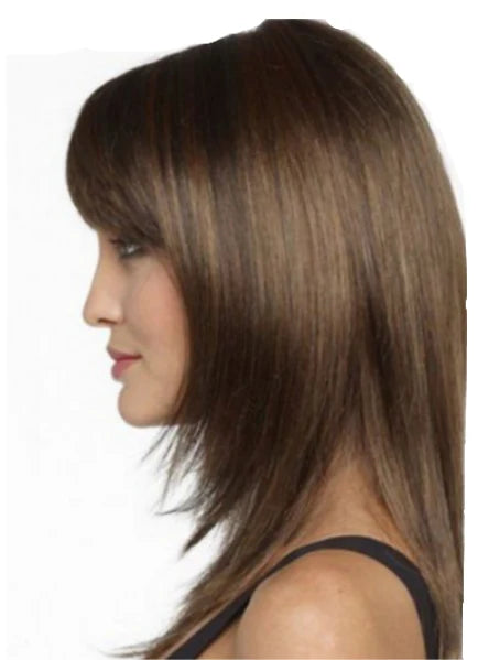 Hair Topper Clip-In Bangs Crown Coverage Heat-Resistant Fibers