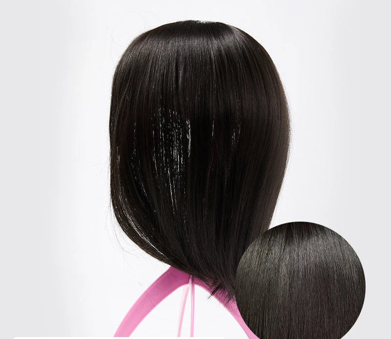 Hair Topper Clip-In Bangs Crown Coverage Heat-Resistant Fibers