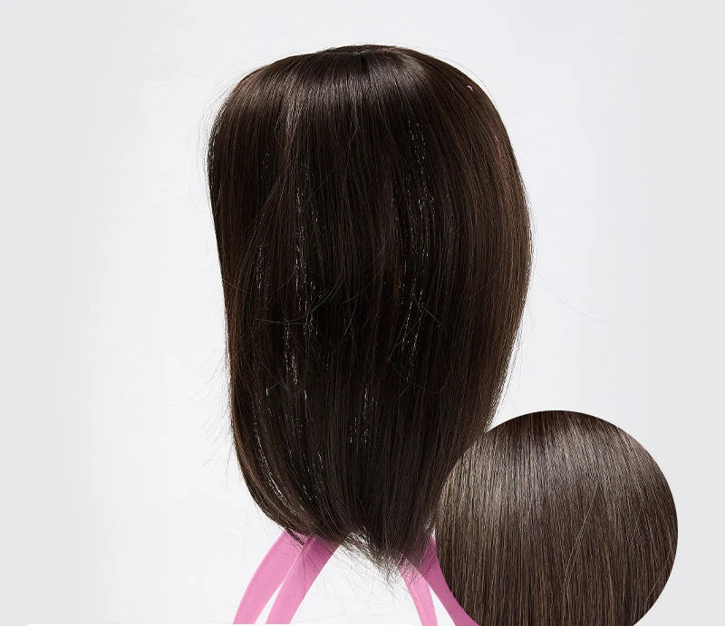Hair Topper Clip-In Bangs Crown Coverage Heat-Resistant Fibers