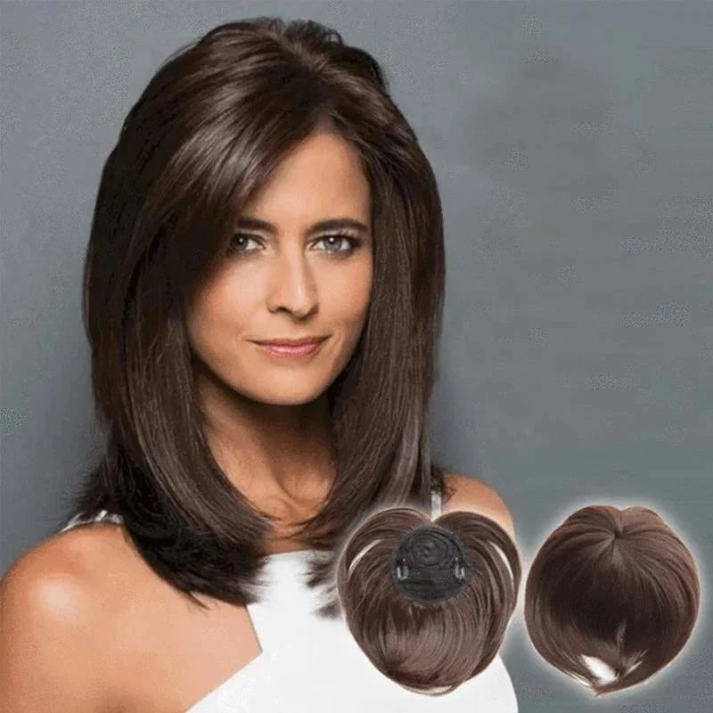 Hair Topper Short Clip-In Crown Volume Natural-Looking Blend