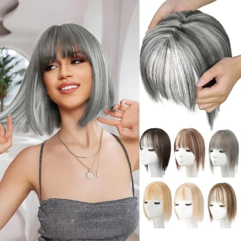 Hairpiece Synthetic Fiber Adjustable Bangs Volume-Enhancing