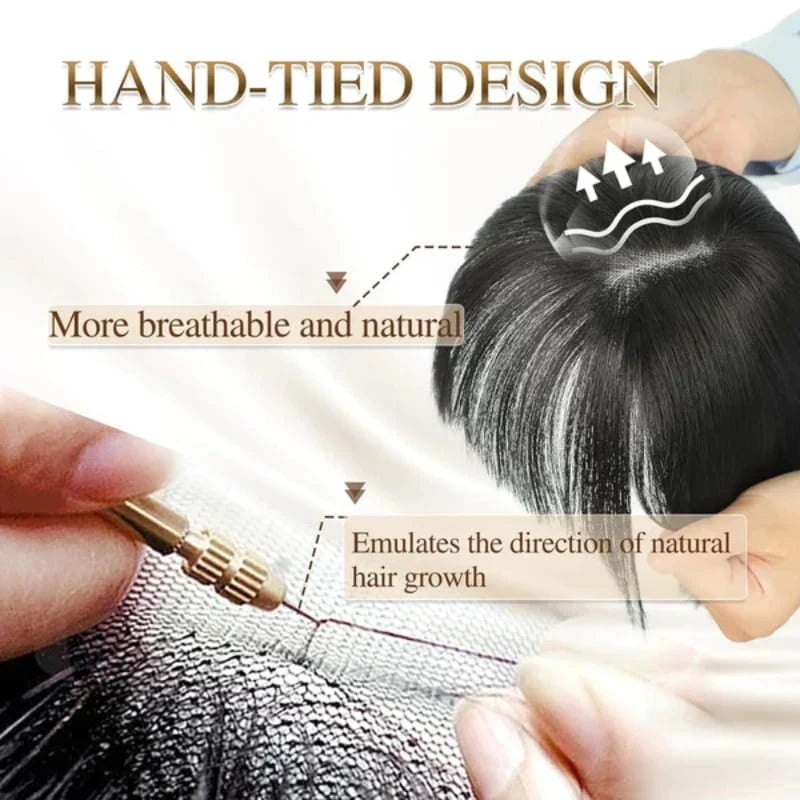 Hairpiece Synthetic Fiber Adjustable Bangs Volume-Enhancing