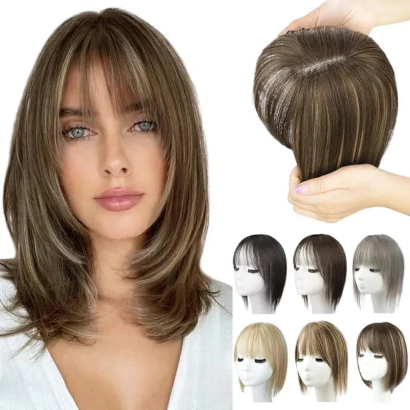 Hairpiece Synthetic Fiber Adjustable Bangs Volume-Enhancing