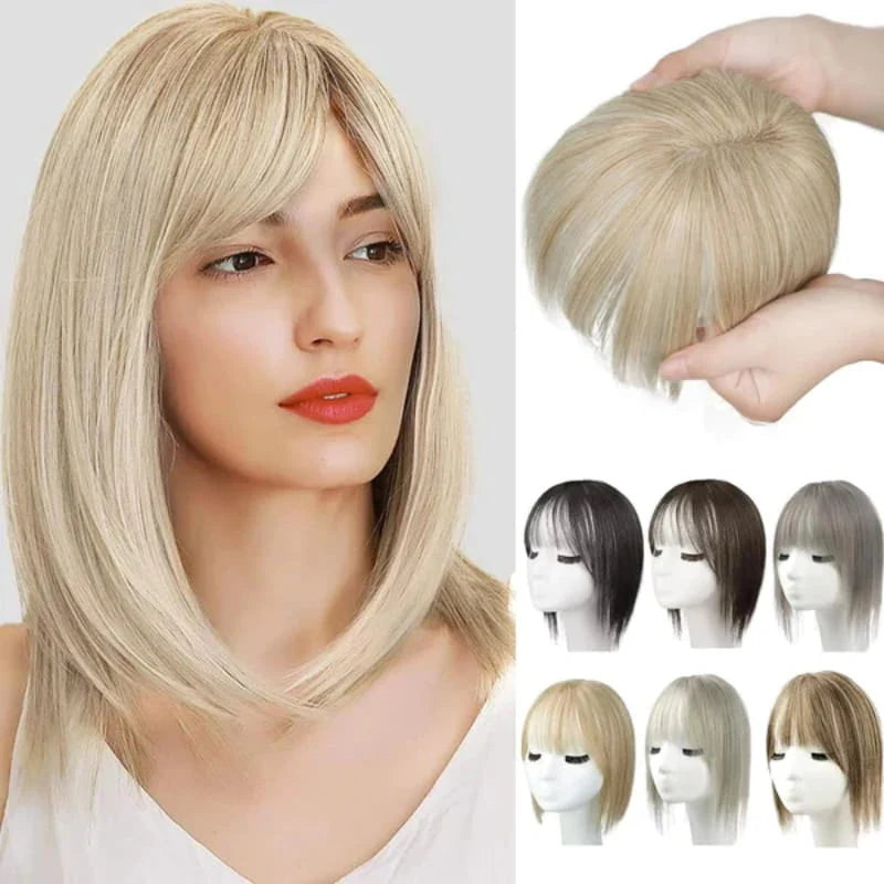 Hairpiece Synthetic Fiber Adjustable Bangs Volume-Enhancing
