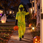 Halloween Costume Biohazard Zombie Jumpsuit Mask & Gloves