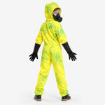 Halloween Costume Biohazard Zombie Jumpsuit Mask & Gloves
