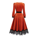 Halloween Costume Dress Vintage Lace-Up V-Neck