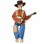 Halloween Decoration Animated Banjo Skeleton Duo Motion-Activated