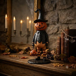 Halloween Figurine Resin Pumpkin Witch 7.1-Inch Display Decor