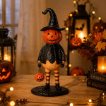 Halloween Figurine Resin Pumpkin Witch 7.1-Inch Display Decor