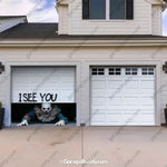 Halloween Garage Door Cover Crawling Clown Design Door Operable