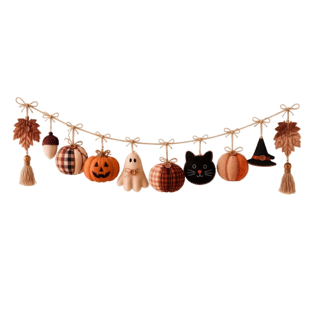 Halloween Garland Ghost Pumpkin & Cat Design Indoor Outdoor Decor