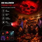 Halloween Projector Rotating Projections 6 Scene Discs USB Powered