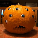 Halloween Pumpkin Decoration Resin Movable Eyeballs Indoor Outdoor