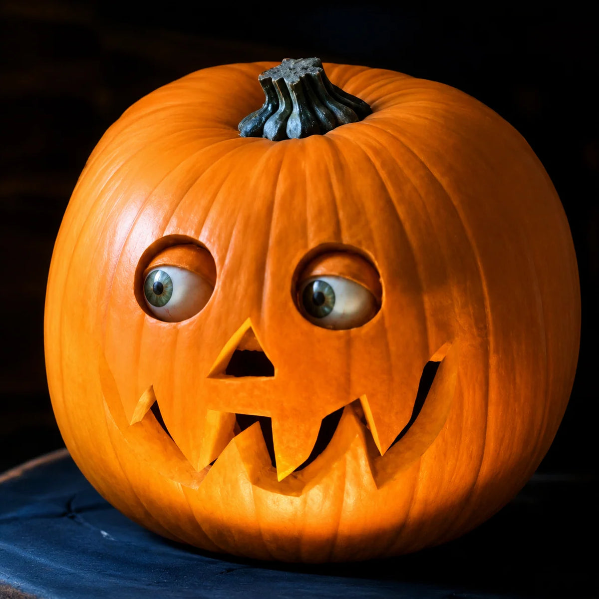 Halloween Pumpkin Decoration Resin Movable Eyeballs Indoor Outdoor