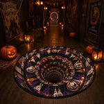 Halloween Rug 3D Pumpkin & Lantern Design Spot-Cleanable