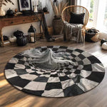 Halloween Rug 3D Pumpkin & Lantern Design Spot-Cleanable