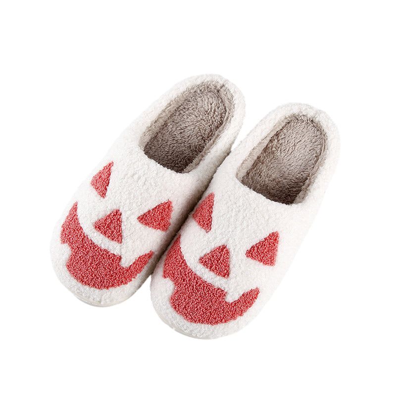 Halloween Slippers Plush Lined Non-Slip Rubber Sole