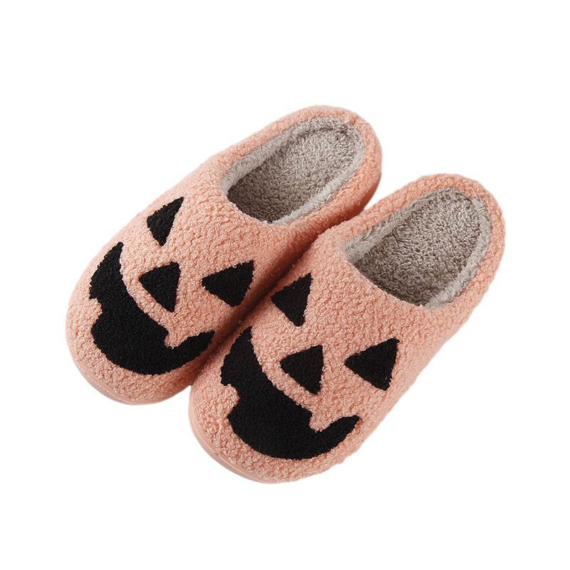 Halloween Slippers Plush Lined Non-Slip Rubber Sole