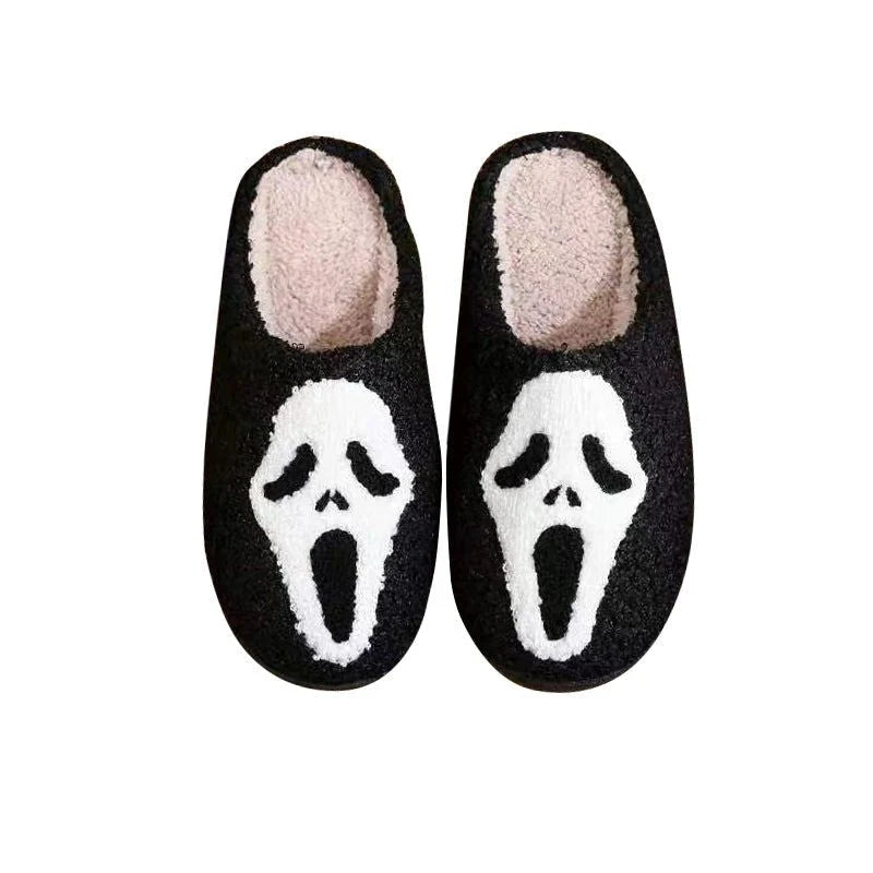 Halloween Slippers Plush Lined Non-Slip Rubber Sole