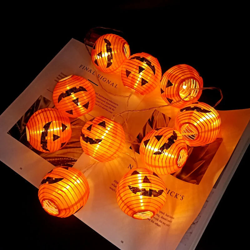 Halloween String Lights Jack-O’-Lantern LED Waterproof Outdoor Use