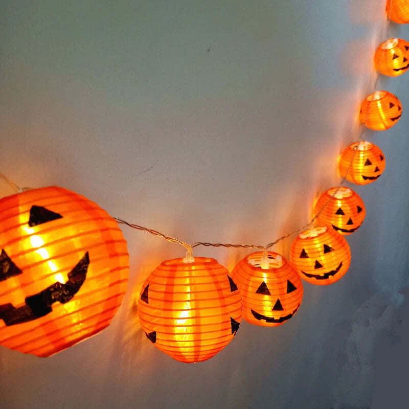 Halloween String Lights Jack-O’-Lantern LED Waterproof Outdoor Use