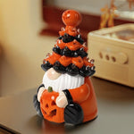 Halloween Tabletop Decor Lighted Pumpkin Gnome Tree