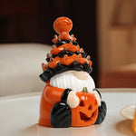 Halloween Tabletop Decor Lighted Pumpkin Gnome Tree