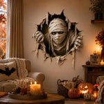 Halloween Wall Decal Self-Adhesive 3D Cracked Wall Effect