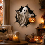 Halloween Wall Decal Self-Adhesive 3D Cracked Wall Effect